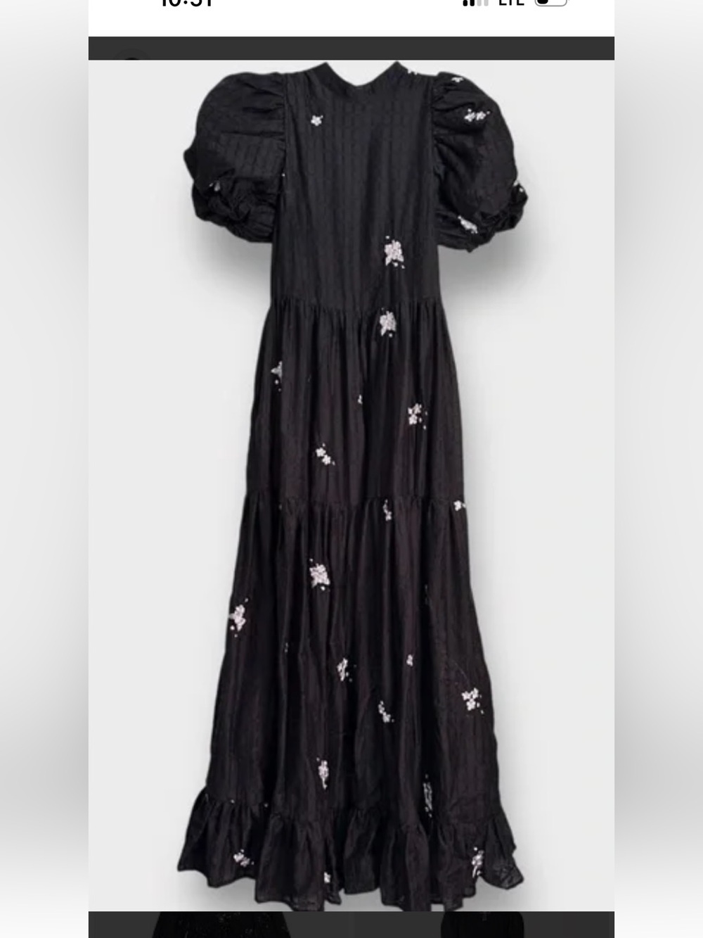 Sister Jane Dress  Floral Puff sleeve midi dress embroidered sz small